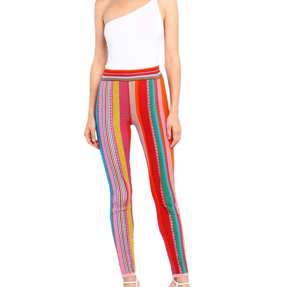 MOSCHINO Multicolor Striped Legging Pant